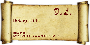 Dobay Lili névjegykártya